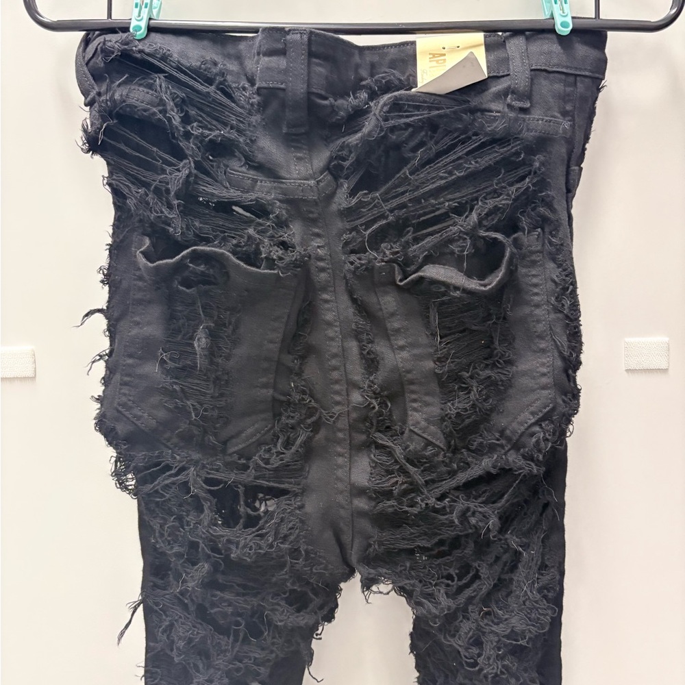 Aphrodite Charcoal Distressed Denim Sz 30 Brand New - Picture 8 of 15